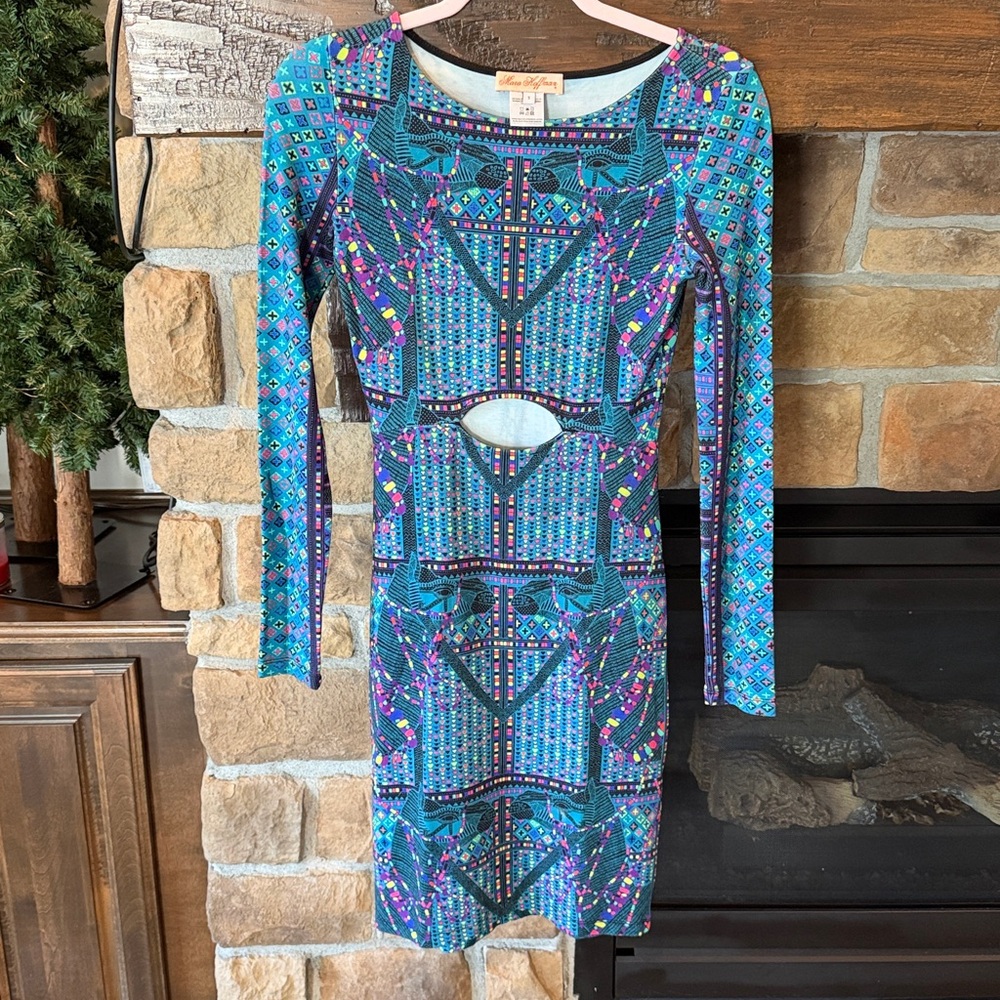 Mara Hoffman Cut Out Camel print Dress